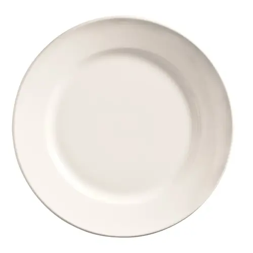 World Tableware Porcelana Rolled Edge 6.25 Inch Bright White Wide Rim Plate, 36 Each