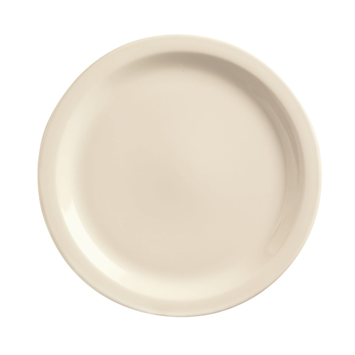 World Tableware Kingsmen White 9.5 Inch X 7.5 Inch Cream White Narrow Rim Plater, 24 Each