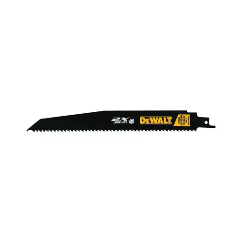 Reciprocating Saw Blade, 1 in W, 9 in L, 6 TPI Black