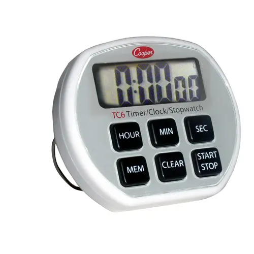 COOPER-ATKINS TC6-0-8 TIMER 24 HOUR WITH CLOCK STOPWATCH