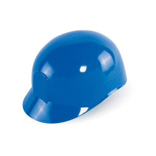 Blue High Density Polyethylene Bump Cap - 4-Point Suspension - Pin Lock Adjustment