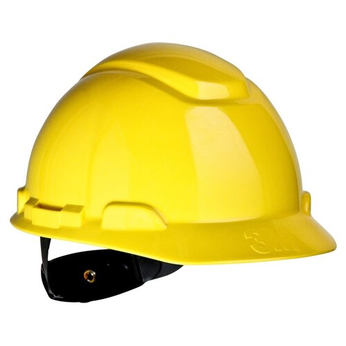 3M H702R Yellow Short Brim Hard Hat 4Point Suspension Ratchet
