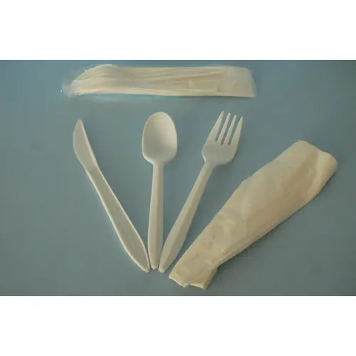 GOLDMAX MK5 Goldmax Wrapped Knife, Fork, Spoon And Napkin Kit, 250 Per Pack