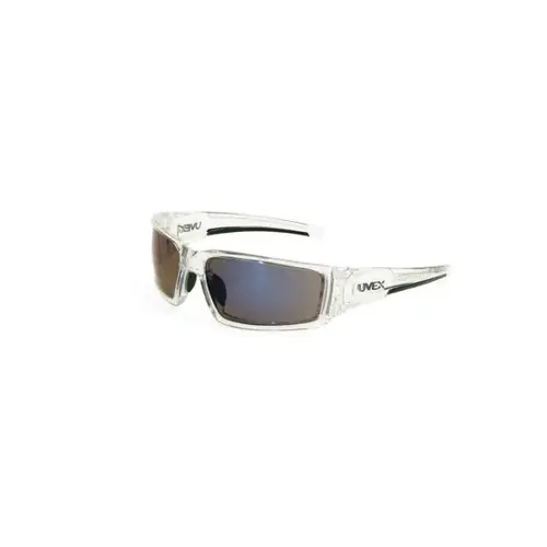 Honeywell S2975 Universal Polycarbonate Safety Glasses Blue Mirror Lens - Clear Frame - Straight