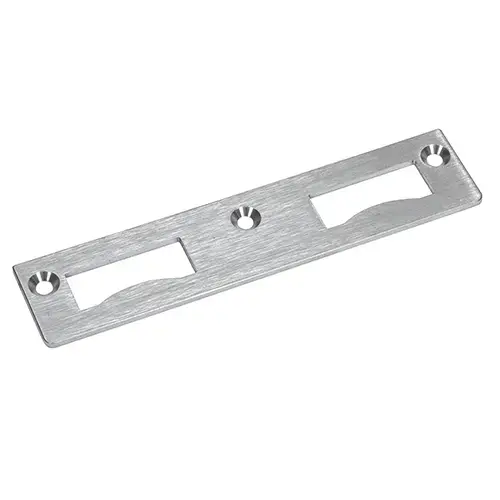 Office System Strike Plate, 8-12 MM Brushed Stainless Steel