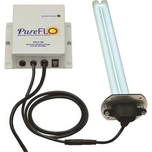 PremierOne Products PFL7-50PS-16 50-Watt Remote with 16 in. Germicidal Lamp with Magnetic Z-Bracket Air Purifier