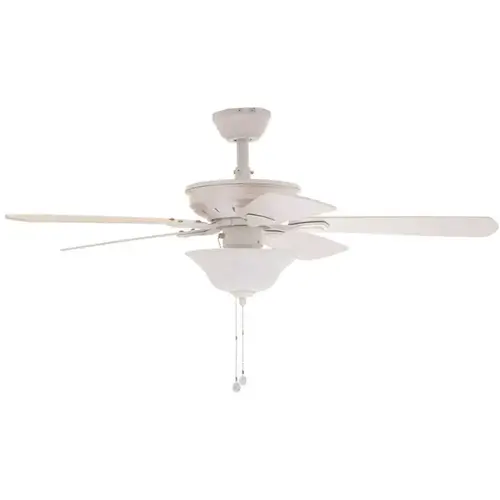 Wellston II 44 in. LED Matte White Ceiling Fan with Light Kit