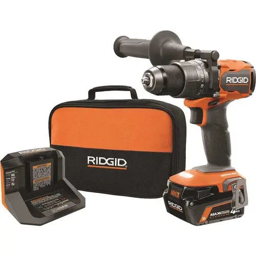 18V Brushless Cordless 1/2 in. Hammer Drill/Driver Kit with 4.0 Ah MAX Output Battery, 18V Charger, and Tool Bag Orange