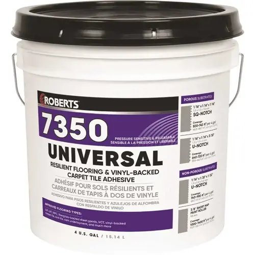 Roberts 7350-4 7350 4 Gal. Universal Flooring Adhesive Off White