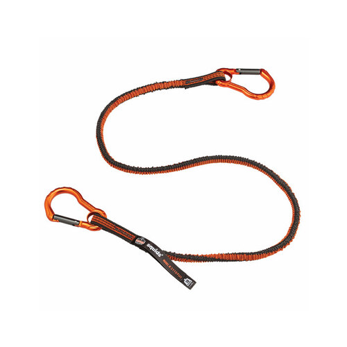 Ergodyne 3110F(x) Orange and Gray Squids Standard Dual Carabiner Tool Lanyard