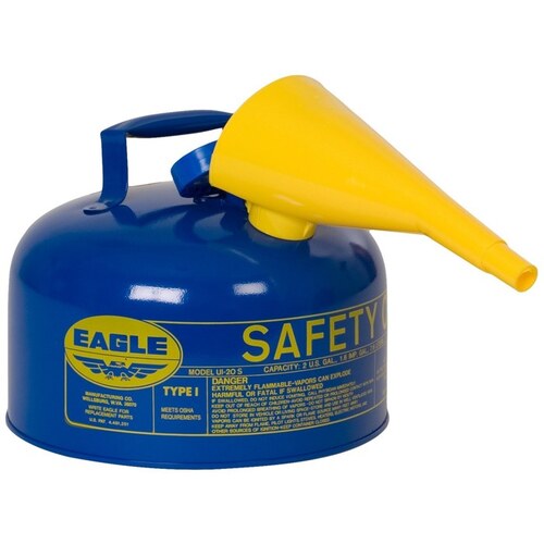 Eagle 2.5gal Bl Safety Metal Gas Can