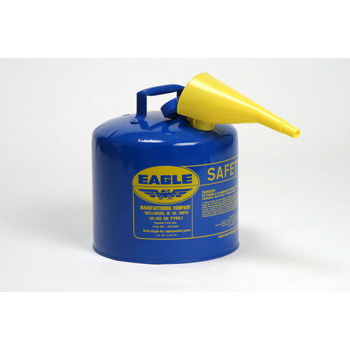 JUSTRITE SAFETY GROUP UI-50-FSB Eagle 5gal Blue Safety Metal Gas Can