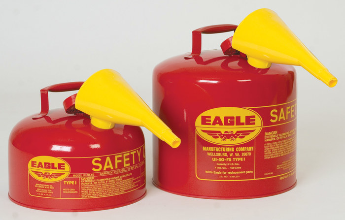 JUSTRITE SAFETY GROUP UI-20-FS Eagle Red 2gal Safety Gas Can Metal