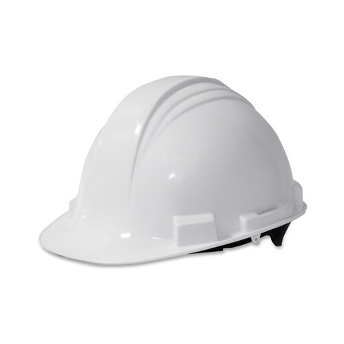 North A59010000 White High Density Polyethylene Cap Style Hard Hat - 2 ...