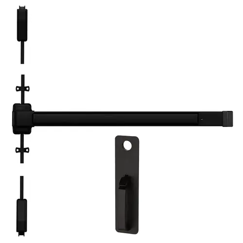 Surface Vertical Rod Exit Devices Flat Black Coated