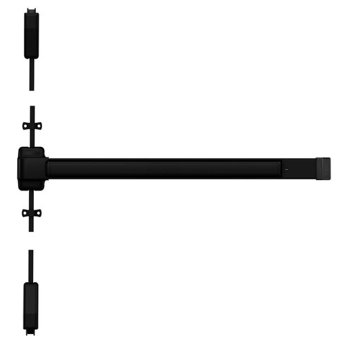 Surface Vertical Rod Exit Devices Flat Black Coated