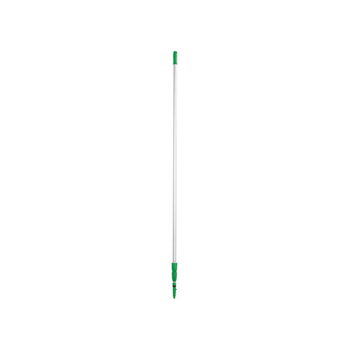 Window Squeegee Poles - Silver/Green Anodized Aluminum Handle - 7-18 ft Overall Length