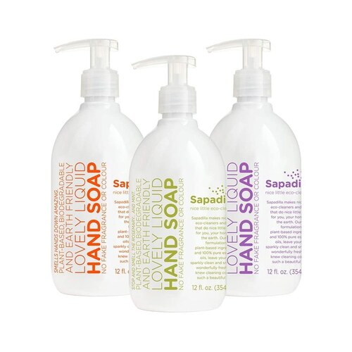 Sapadilla 1812514-XCP6 Hand Soap - Liquid 12 oz Bottle - 12 oz Net Weight - Grapefruit + Bergamont Fragrance - pack of 6