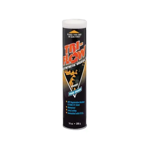Tri-Flow TF220211 High Temperature Grease: 14 oz Cartridge, Synthetic with Polytetrafluroethylene