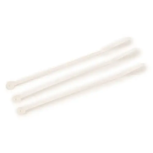 Standard Miniature Cable Tie, 4.1 in, Nylon 6/6, Beige, 18 lb White