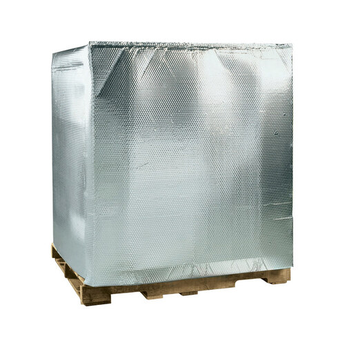 Silver Cool Shield Bubble Pallet Cover - 48" x 40" x 48" - pack of 5