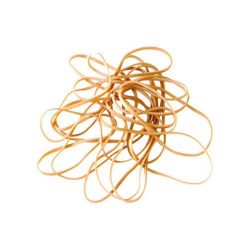 Tan Rubber Trash Can Bands - 1/4" Overall Length - 14" Width