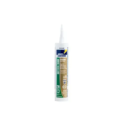 White Lightning W43101010 Ultra Silicone Sealant Clear Liquid 10 oz Can
