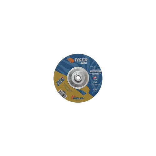 Weiler 58061 Roughneck Pipeliner Standard (Type 27) Zirconium Grinding Wheel 30 Grit 7