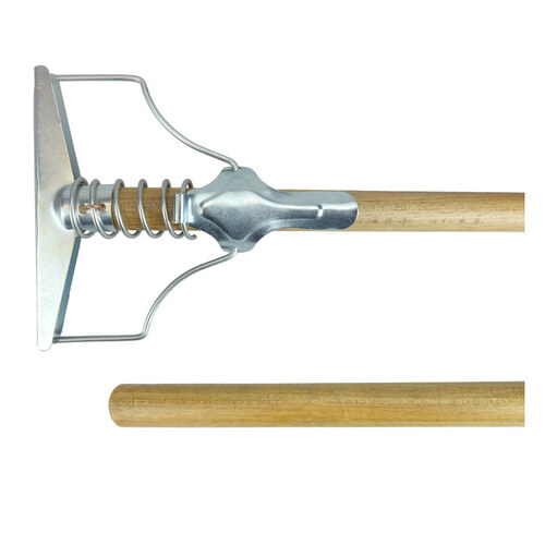 Mop Handle - Hardwood Spring Type Handle - 54" Overall Length