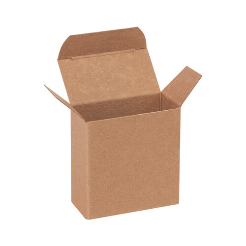 Kraft Kraft Folding Cartons - 2.5" x 1.25" x 2.5" - pack of 1000