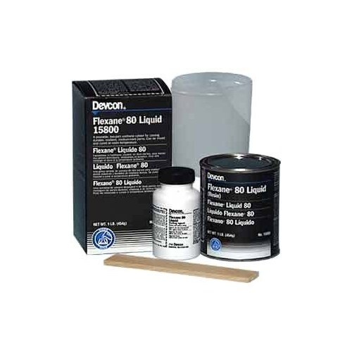 80 Two-Part Black Urethane Adhesive - Liquid 1 lb Kit