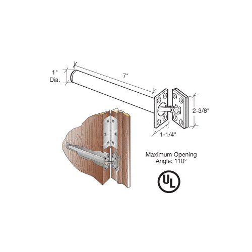 CRL KC01CFS Chrome Hydraulic Concealed Door Closers