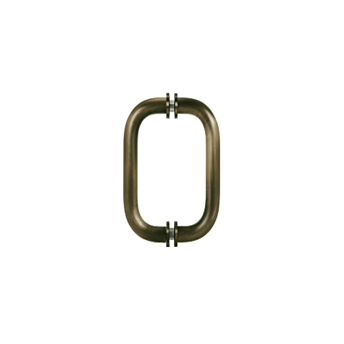 Antique Bronze 8" Back-to-Back Solid Brass 3/4" Diameter Pull Handles with Metal Washers