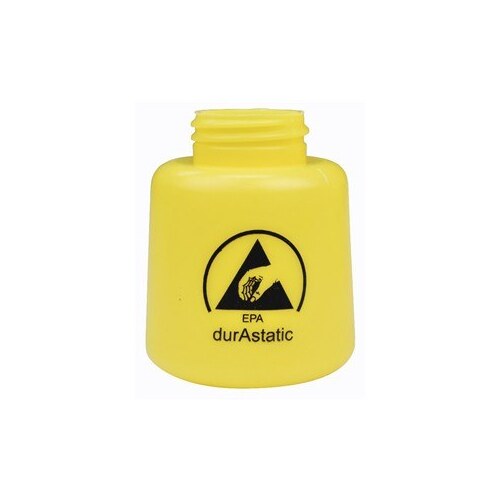 Yellow 8 oz High Density Polyethylene ESD / Anti-Static Bottle - One Touch Pump Type