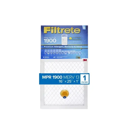 Smart Air Filter, 25 in L, 16 in W, 13 MERV, 1900 MPR