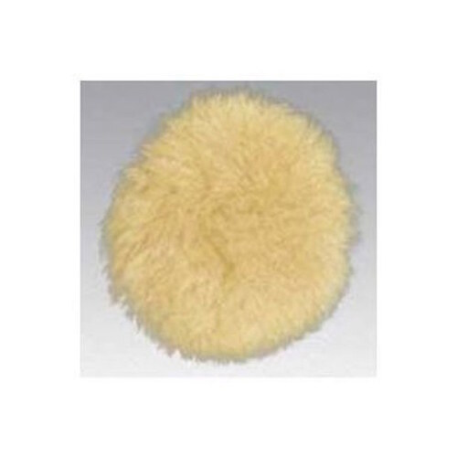 5IN.(127 mm) Dia. Polishing Pad, Natural Sheepskin Wool