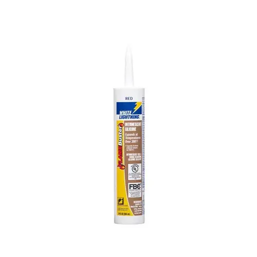 White Lightning W44107010 Firestop Sealant Red Liquid 10 oz Cartridge