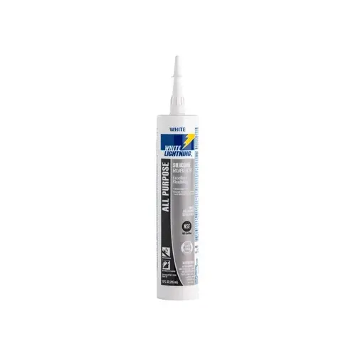 White Lightning W11120010 Joint Sealant: 10 oz Cartridge, White, RTV Silicone