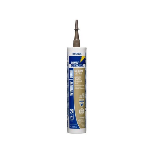 White Lightning W31103510 Silicone Ultra Caulk Bronze 9 oz Cartridge