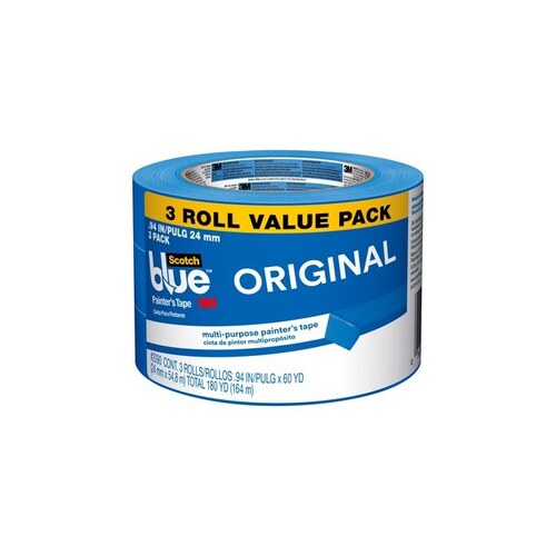 2090-24EC-3PK Blue Painter's Tape - 24 mm (0.94 in) Width x 58.8m (60 yd) Length