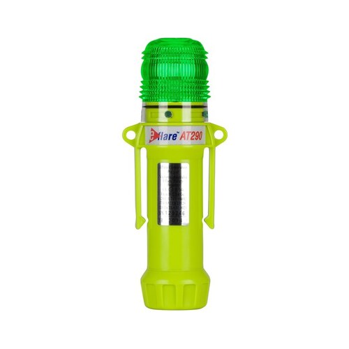 939-AT290 Green Safety Beacon - (4) x AA Alkaline Batteries Powered - 8" Height - 1.6" Overall Diameter