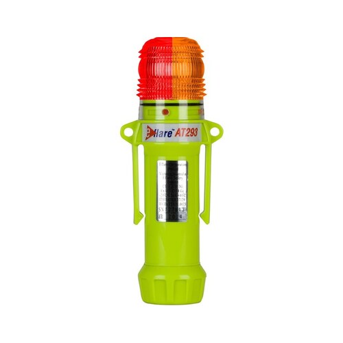 939-AT293 Amber/Red Safety Beacon - (4) x AA Alkaline Batteries Powered - 8" Height - 1.6" Overall Diameter