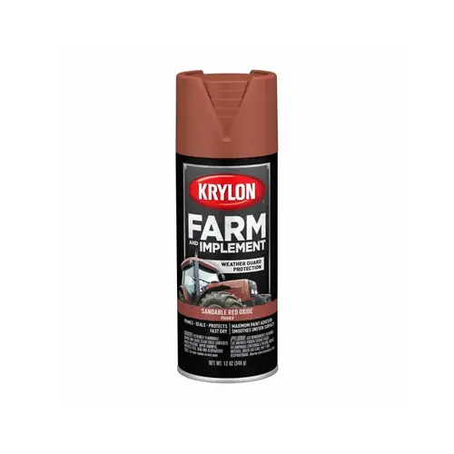 Farm and Implement Primer, Sandable Red Oxide Primer, 12 oz