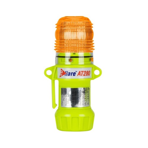 939-AT280 Amber Safety Beacon - (4) x AA Alkaline Batteries Powered - 6" Height - 1.6" Overall Diameter