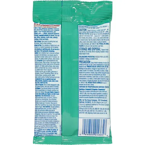 CLOROX 01665 Fresh Scent Disinfecting Cleaning Wipes Pouch (9-Count)