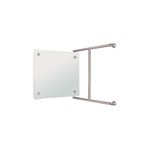 CRL FPM1515BN Brushed Nickel 15" x 15" Frameless Pivot Mirror