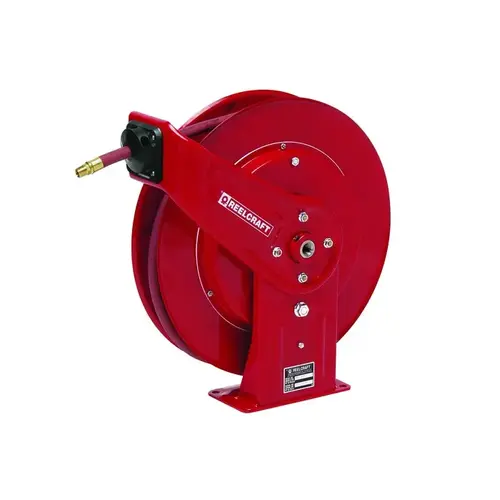 Reelcraft Industries 7670 OLP 7000 Series Hose Reel - 70 ft Hose Included - Spring Drive Red