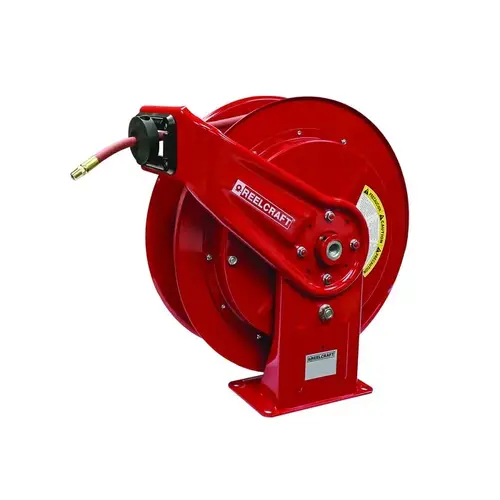 Reelcraft Industries HD76100 OLP HD70000 Series Hose Reel - 100 ft Hose Included - Spring Drive Red