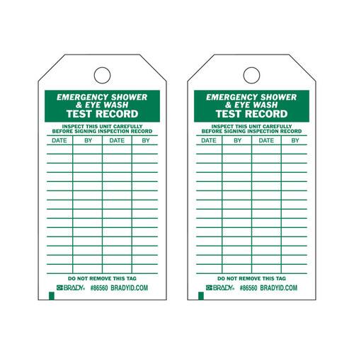 Green on White Polyester General Inspection General Inspection Tag - 3" Width - 5 3/4" Height - B-851 - pack of 10