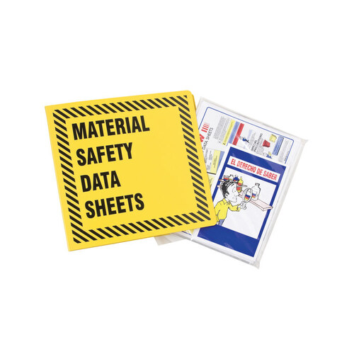 Black on Yellow MSDS & GHS Data Sheet Binder - MATERIAL SAFETY DATA SHEETS - English